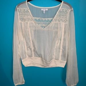 NWOT Bohemian Shear Crop Top